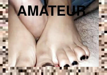 homemade footjob full cumshot