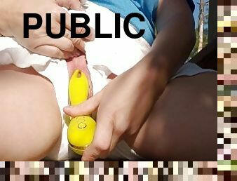 masturbação, orgasmo, na-rua, público, cona-pussy, amador, babes, brinquedo, dildo, fetiche