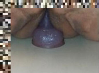 gordo, masturbação, cona-pussy, amador, brinquedo, bbw, engolindo, dildo, massivo, sozinho