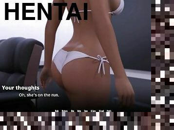 lesbiana, animatie, hentai