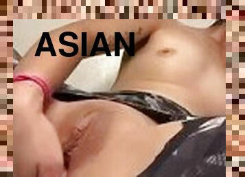 asiatique, masturbation, chatte-pussy, amateur, ados, doigtage, culotte, petite, solo, minuscule