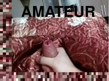 I masturbate dick in bed covered with a blanket so as not to be burned