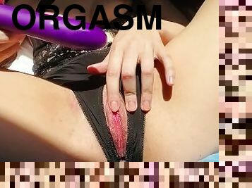 storatuttar, masturbation, orgasm, fitta-pussy, amatör, tonåring, kåt, tuttar, vått, sommarlov