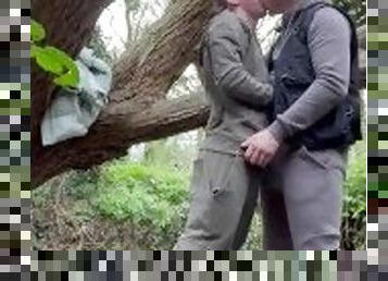 public, ados, gay, couple, forêt, minet, dure