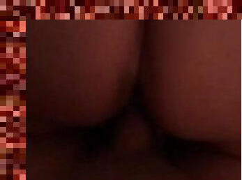 Big Booty Latina PAWG rides my dick reverse cowgirl and cums hard! She swallows my whole load!