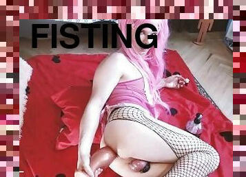 extrême, fisting, anal, bdsm, esclave, salope, blonde, fétiche, bondage, cocu