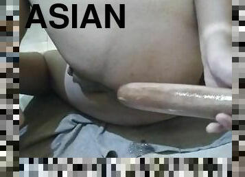 asiático, masturbación, amateur, anal, juguete, gay, consolador, a-solas, bisexual