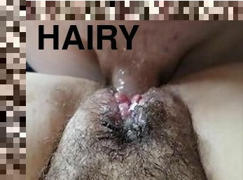 hårete, pussy, amatør, cumshot, stor-pikk, milf, mamma, creampie, bbw, lubben