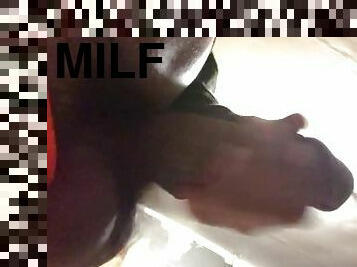 masturbation, giclée, femme, amateur, énorme-bite, milf, ejaculation, solo, bite