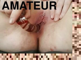 cul, masturbation, chatte-pussy, amateur, jouet, hardcore, allemand, belle-femme-ronde