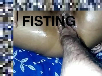 estilo-cão, extremo, fisting, orgasmo, cona-pussy, anal, bdsm, dedos, pov, pequeno