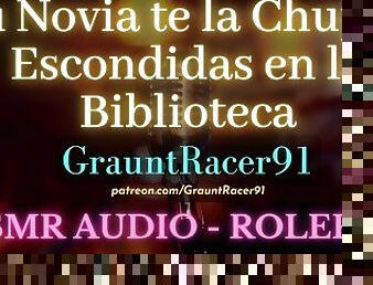 Nos van a escuchar..." Tu Novia Chupa tu Verga en la Biblioteca - ASMR Audio Roleplay