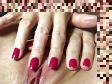 Close up masturbating my pink pussy