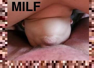 Bbw getting face fucked upside-down