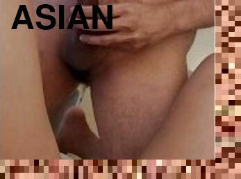 asiatisk, fisting, orgasm, amatör, par, pov, thailändsk, första-gången, petit, hårt