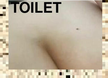 ANAL TRAINING PREPARATION: SLUT IN TRAIN TOILET