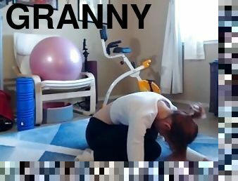 gros-nichons, amateur, granny, maman, butin, culotte, solo, bikini, séance-dentraînement