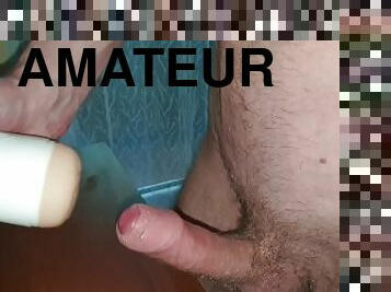 orgasme, amatør, handjob, cum, knulling-fucking, alene, ben