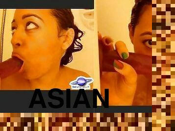 Saturno Squirt is the mixed-race Asian who teaches you in the bathroom how to suck cock, fetish ????????