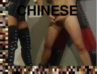 asiatique, amateur, bdsm, esclave, latex, chinoise, bondage, prison-prison, domination, bottes