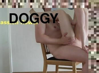 köpekçik, amcık-pussy, binme, kadın-kovboy, içine-işleme