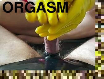 orgasm, amatör, avrunkning, pov, brittisk, fetisch, latex, gummi, retande