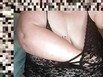 Rubbing on these big sexy tits and showing some armpit for you to lick ????