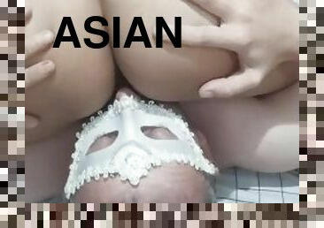 Asian wife facesitting, slutty pinay