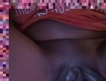 Pretty fat wet ebony pussy