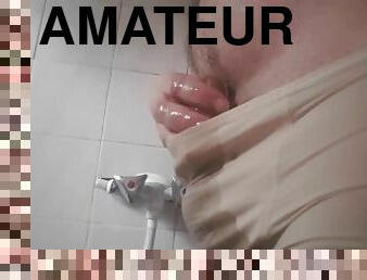 masturbação, velho, mijando, amador, anal, brinquedo, gay, dildo, mais-velho, sozinho