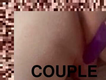 Anal play with my partner, dripping lube