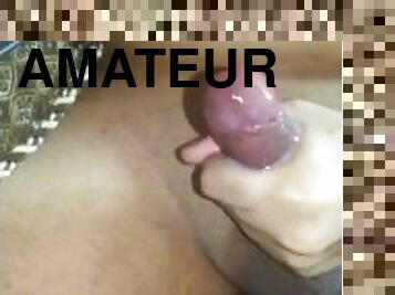 amateur, ejaculation-sur-le-corps, gay, branlette, ejaculation, solo, lait, minet, réalité, bite