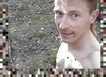 Running naked through the forest and cumming