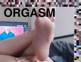 orgasmo, esguincho, amador, brinquedo, latina, webcam, sozinho