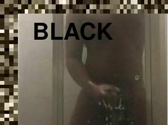 baignade, énorme, masturbation, black, décapage, ejaculation, britannique, douche, solo, bite