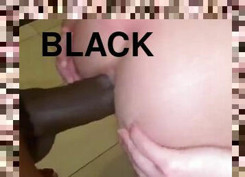 cul, amateur, anal, ébène, énorme-bite, black, blanc, bite