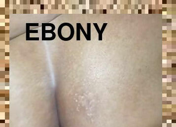Ebony thot wanted raw dick with nut on her ass