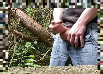 énorme, masturbation, en-plein-air, public, ejaculation-sur-le-corps, énorme-bite, gay, cam, voyeur, solo