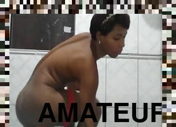 amador, ébona, brinquedo, langerie, webcam, sozinho