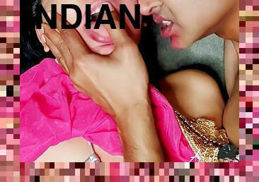 Hot Indian Big Boob Girl Seducing Delivery Guy With Sloppy Tongue Kissing #hot #indian