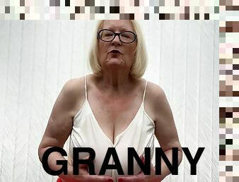 Granny Sallys Huge Dangly Tits Get Very Wet Under Her Skimpy Top