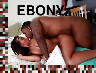 Hot ebony Teanna Trump enjoys rough fucking from black stud