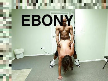 Ebony Teanna Trump sucks BBC deep and gets rough fuck