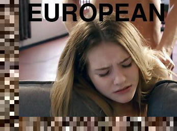 immens-glied, gesichtspunkt, junge18, europäische, blondine, euro, rasiert