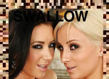 Jayden Jaymes and Lexi Swallow licking like there's no tomorrow