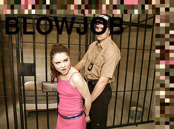 Mischievous teen Megan Marx gets fucked in the prison cell