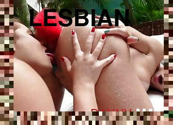 Danny Mancinni Larissa Sumpani - Lesbian lovemaking outdoors with scissoring