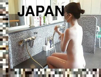 Japanese Girl With Extremely Small Tits Enjoying The Onsen