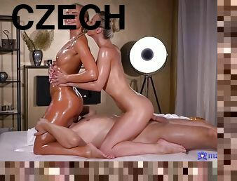Oil Soaked Sensual Czech Threesome