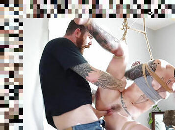 hardcore, bdsm, par, bondage, tattoo, røff